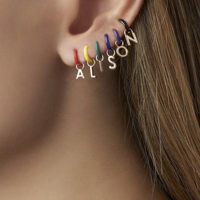 China Fashion Trendy Wholesale Custom Trendy Numbers Letters Statement Earrings For Women 2021 for sale