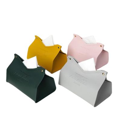 China PU Leather Towel Holder Car Tissue Box Handmade Living Room Eco-friendly/Durable/Waterproof for sale