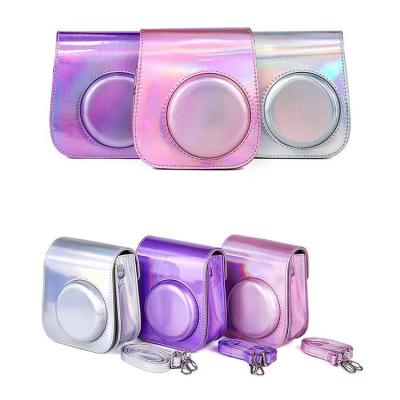 China Durable / Fashion / Mini 11 Laser Camera Holographic Bag Flash Camera PU Leather Protective Eco-friendly Case for sale