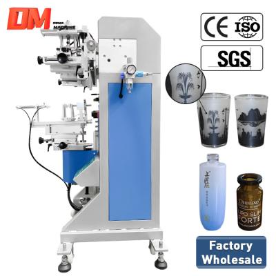 China New DM-250 factory round single color large outlet semi automatic glass screen printing machine for sale