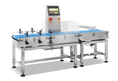 China Conveyor Belt Check Weigher Machine Air Blower Swing Arm Pusher for sale