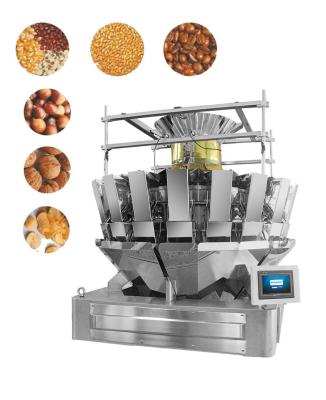 China SUS304 / 316 Plain Dimple Stainless Steel Multihead Weigher 16 Head for sale