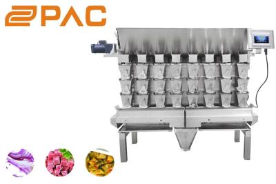 China Horizontal 8 Head High Speed Weigher For Oily Sticky Fresh Food for sale