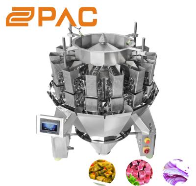 China 10 Heads automatic Fresh Food multihead Weigher , 1.3L Hopper Meat Weighing Machine for sale