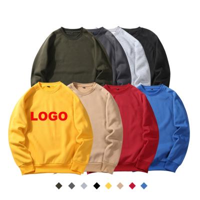 China Men's Breathable Hoodies Loose Casual LOGO Fleece Pullover Sweatshirt Unisex Blank Crewneck Custom Women's Sweatshirt for sale