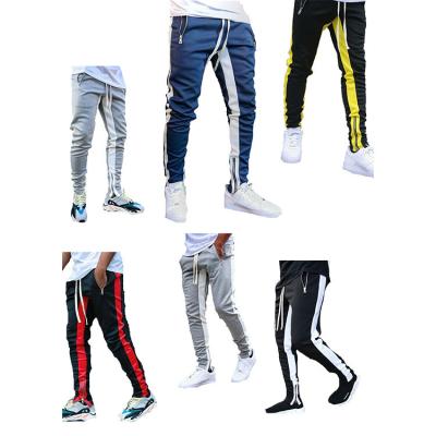 China 2021 Custom Cotton Stripe Men Sweatpants Men's Casual Breathable Pants Gym Clothes Four Seasons Workout Joggers Shaping Sports Pants for sale