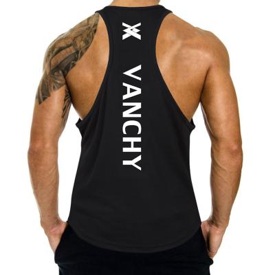 China 2021 Custom Men's Polyester QUICK DRY Black T-Shirt Running Basic Tactical Vest Custom Logo Mens Exercise Vest Fashionable Sports Run Tank Tops for sale