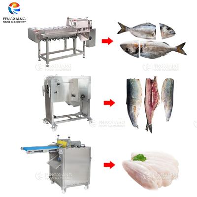 China Automatic Head Fish Net Fish Cutting Machine Different Kinds of Fish Filleting Skin Remove Peeling Processing Machinery for sale