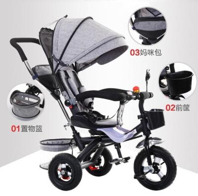 China Fashionable Baby Strollers 3-in-1 Bicycle Baby Tricycle For 0-3 Years Old Baby Kids Tricycles With Spinning for sale