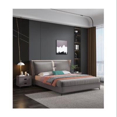 China Hot Selling Modern Design Bed Bedroom Furniture King Kong Leather Wooden Box Luxury Removable Bed Design Modern Double Bed for sale