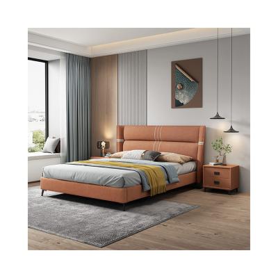 China Removable Tech Fabric Single Bed Modern Cover King Upholstered Double Bed For Sale for sale