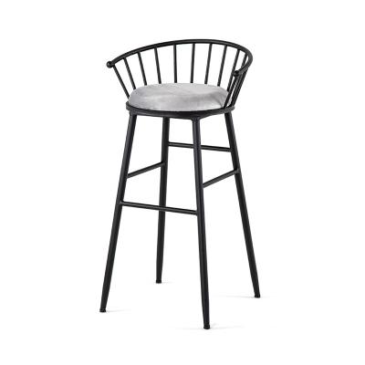 China Modern classic umpire chair metal kitchen solid wood bar stools bar stools with back for restaurant for sale