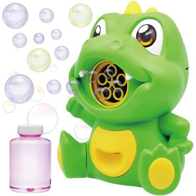 China Summer Ourdoor Toy Cute Dinosaur Design Electric Bubble Machine Bubble Toys With Music And Trolley Bubble Machine For Kid for sale