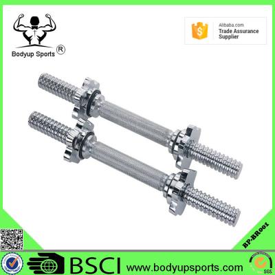 China Durable weightlifting threaded bar with two star collars for sale