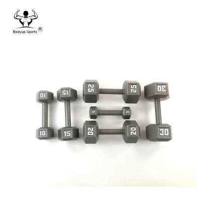 China Wholesale High Quality Weightlifting Dumbbell Cast Iron Hex Dumbbell for sale