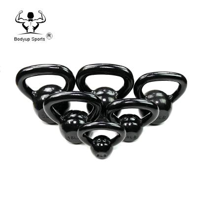 China Universal Top Grade Black Harmmerton Solid Cast Iron Kettlebell for sale