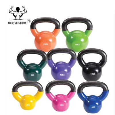 China Universal Neoprene Coated Kettlebells , Solid Cast Iron Kettlebell For Men And Women To Strength Training And Fitness for sale