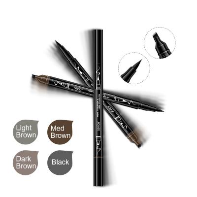 China Private Label Waterproof Custom Waterproof 2 in1 Eyebrow Pencil with Liquid Eyeliner Pencil for sale