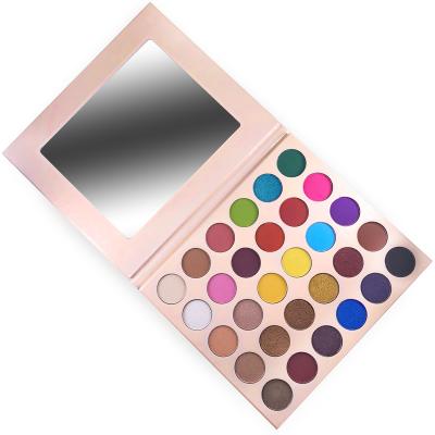 China 30 Colors High Waterproof Pigmented Pink Makeup Eyeshadow With Mirror Private Label Eyeshadow Palette for sale