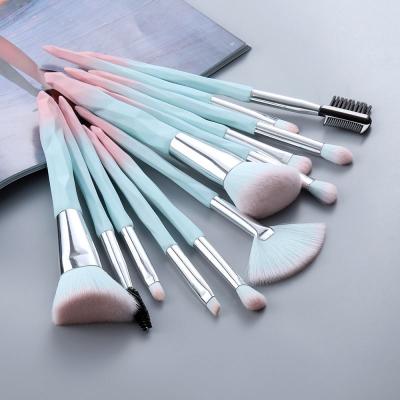 China 13/5 Pcs Professional Makeup Brush Set Professional Makeup Brush Eyeshadow Lip Eyeshadow Eyebrow Comb Eyelash Spoolies Blue Base for sale