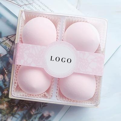 China Soft To Touch Makeup And Tools Latex 4pcs Free Extra Soft Beauty Sponge Marshmallow Set Blender Packaging With Private LabelCosmetic Puff for sale