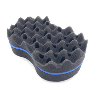 China Skin-Friendly Mens Hair Twist Sponge Magic Double Sides Twists Multi Hole Curly Hair Curling Sponge For Barber for sale