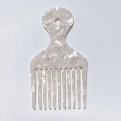 China Salon + Home Hairdressing 4mm Unisex Wide Teeth Curly Comb Afro Hair Detangling Comb Afro Pick Hair Massage Insert Brush for sale