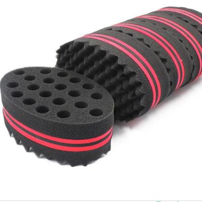 China Skin-Friendly Mens Hair Twist Sponge Double Sided Hair Sponge for Curls, Coils, and Twists - Dread Sponge Holes Small and Large for sale