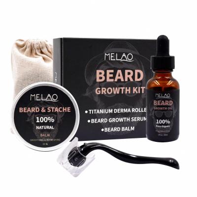 China Hot Sale Natural Organic Growth Kit Mens Good Quality Grooming Acne Treatment Beard Oil for sale