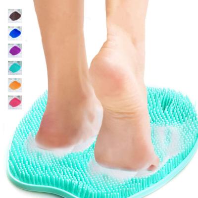 China Other Non-slip Shower Silicone Foot Massager Scrubber Bath Foot Brush Foot Body Bath Scrubber With Suction Cup for sale