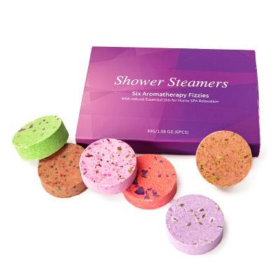 China Whitening Body Skin Bath Fizzies Shower Steamers Gifts (12 Pack) for Women and Men Aromatherapy Shower Bomb, Morning Push Shower Tablets for sale