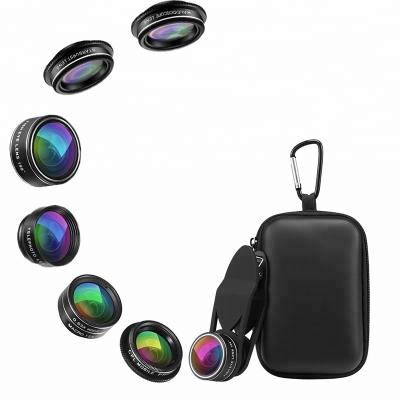 China 2021 portable newest best-selling 7 in 1 cell phone camera lens kit for camera lens and mobile photography for sale