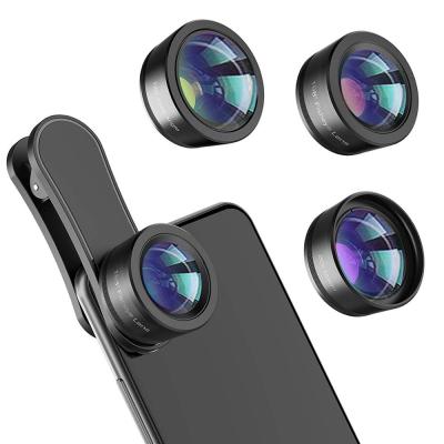 China 2019 Hot Selling Smart Smartphone Photography Snapshot Kit Amazon Phone Instruments 3 In 1 Phone Camera Lens For iPhone for sale