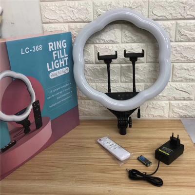 China 2020 High Quality 14 Inch Live Broadcast New Arrival Flower Shape LED Ring Light For Youtube Vlog/Live Stream for sale