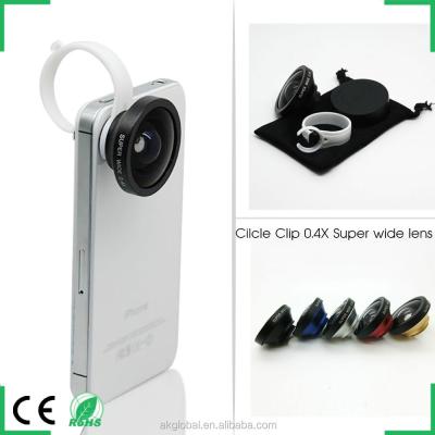 China Cicrle Clip Amazon Hit Phone Lens Kit Camera Selfie Lens Clip 0.4x Super Wide Angle Lens for sale