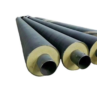 China Heat Insulation Pre Insulated Steel Pipe Direct Manufacturer Tianjin Underground Buried Heat Insulation Pre Insulated Steel Pipe For Hot Water Pipeline for sale