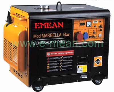 China EMEAN POWER 5kva Home Use Soundproof Diesel Generator With CE GS ED5000LE for sale