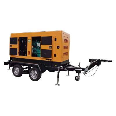 China Trailer type 110kva diesel generator set use for rental business generator 80kw 100kva silent diesel generator pedal power gener 2700-1080-1450mm for sale