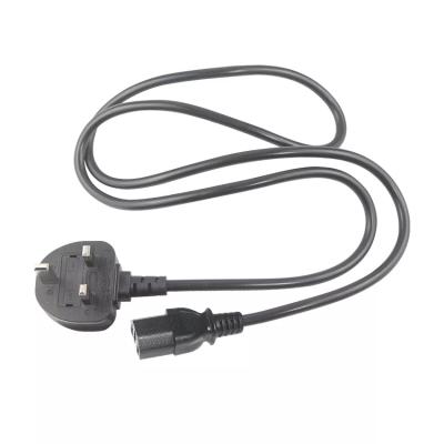 China Best Price Home Appliance Good Quality 3 Pin Uk Kettle Lead Main Plug AC Power Cord With Female Power Cord Ends For Computer for sale