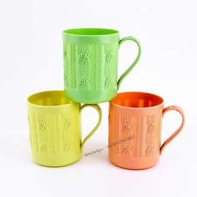 China Eco-Friendly Sustainable Plastic Brushing Cup Bathroom Tooth Gargle Cup for sale