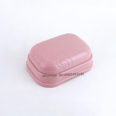 China Modern Bathroom Soap Box Travel Plastic Soap Dish With Lid for sale