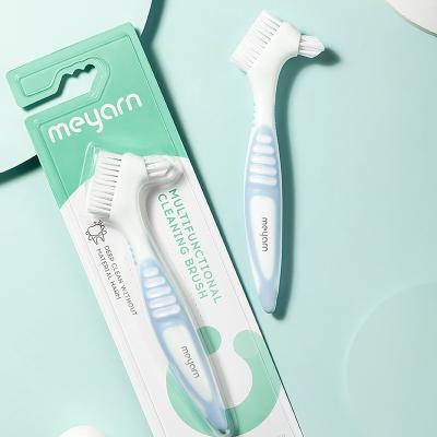 China PV Shape MEYARN Denture Cleaning Brush Braces Multifunctional Double Sided Invisible Orthodontic Retainer Scaling Brush for sale