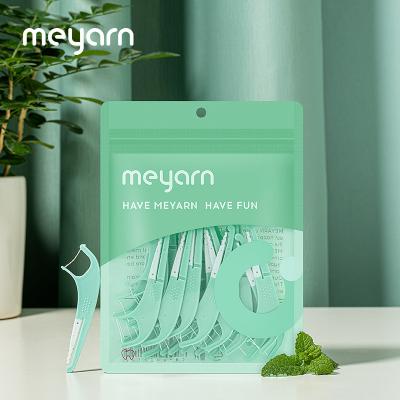 China Hot Sale Eco-friendly Orthodontic Swallow-tail New Product Multifunctional Meyarn Floss Stick for sale