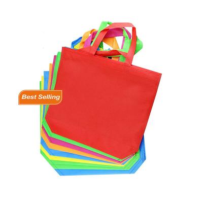 China Multi-Use Recyclable Eco Nonwoven Bag Solid Color Recycle Nonwoven Bag With Handles Bulk Nonwoven Lunch Bag For Kids Open Shopping for sale