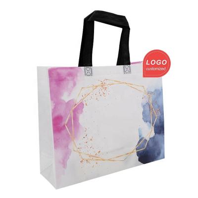 China Customized Flower Print Recyclable Reusable Wovennon Woven Non Woven Shopping Bag Customer Bag Non Woven Bags Manufacturer for sale