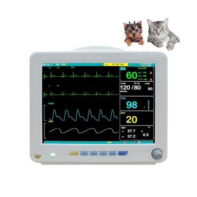 China 8 Inch Portable Multiparameter Pet Veterinary Baby Anesthesia Multiparametro Animal Monitor Vital Signs Vet Monitor for sale