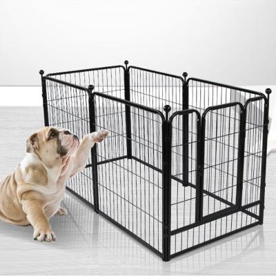 China Breathable Indoor Outdoor Metal Pet Cage Dog Cage Exercise Iron Fence Dog Cage Kennel Steel Barrier for sale