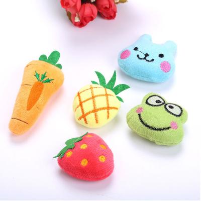 China Sustainable Cat Toy Plush Fruit Shaped Series Animal Toys Cat Gnawing Molar Cat Mint Pet Products From Factory Outlet for sale