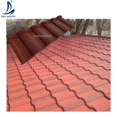 China Cheap High Wind Roof Tiles Prices Stone Coated Metal Roofing Sheet Roman Tile Coated Roof Tiles for sale