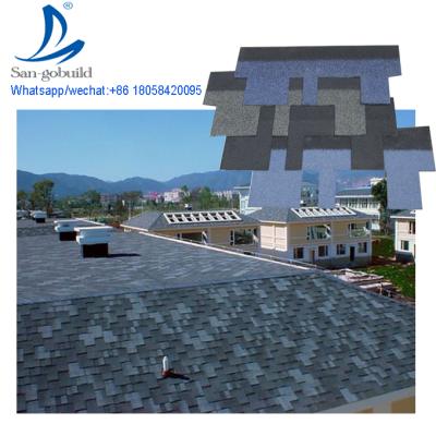 China High Wind Sell Cheap Double Layer Light Low Price Villa Steel Asphalt Roof Shingles Americans for sale